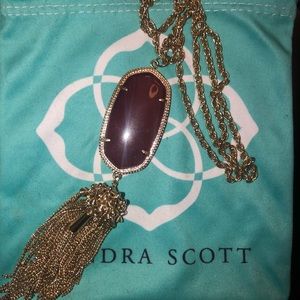Kendra Scott Maroon Long Tassel Necklace